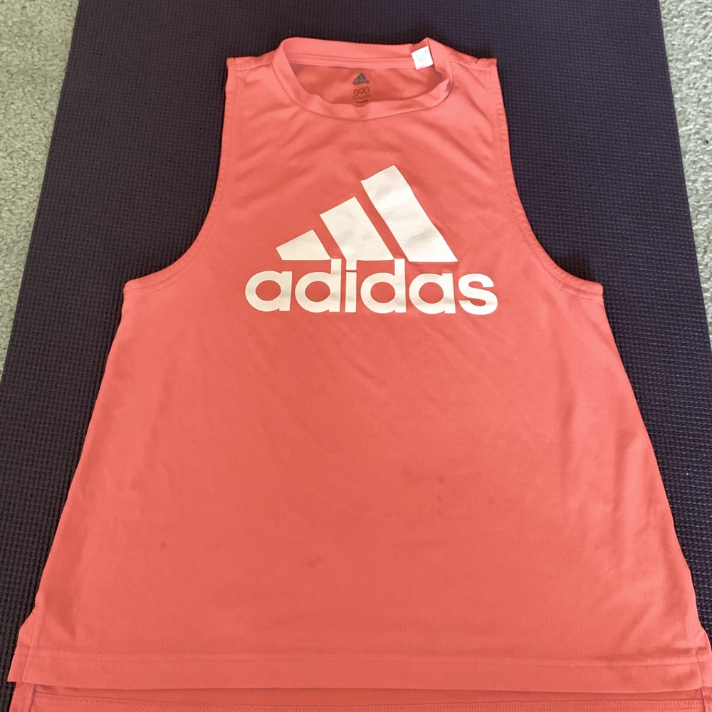 Peach adidas climalite tank size S